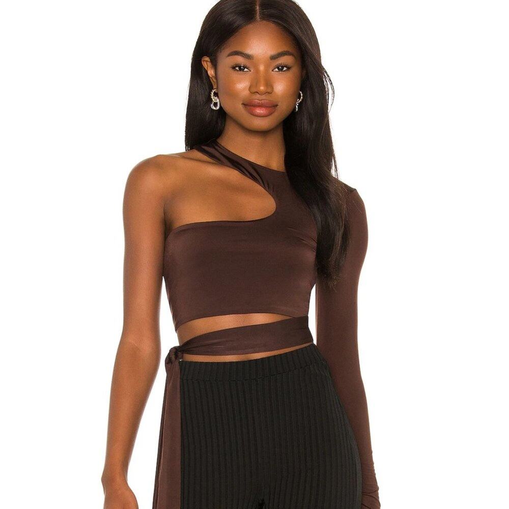 NBD Lotte Cutout Top in Chocolate Brown NWT Size Small
